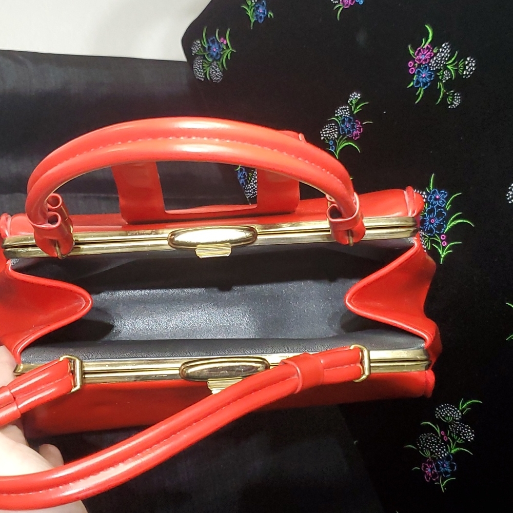 Vintage red handbag - Picture 3 of 10
